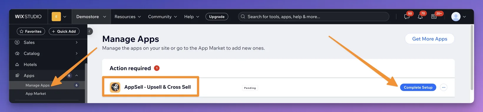 How to activate the Appsell block on your Wix site — screenshot 1